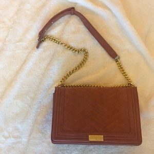 BCBG Mauve Bag with Gold Chain
